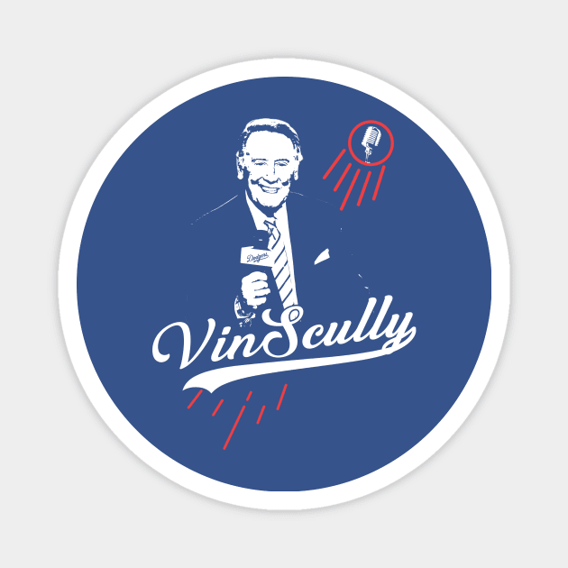 Vin Scully Legend Thank You For The Memories Magnet by LMW Art